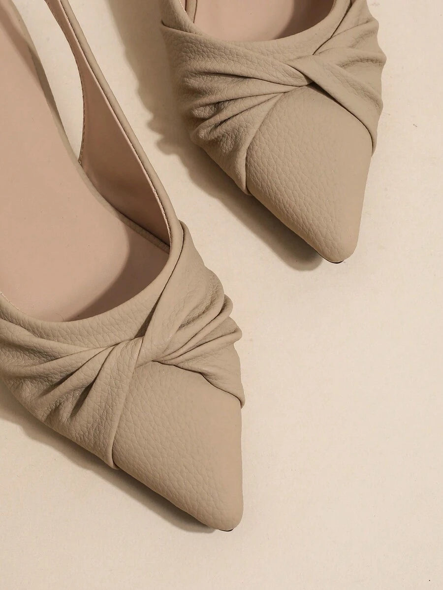 Autumn Ladies' Khaki Pointed Toe Flat Shoes