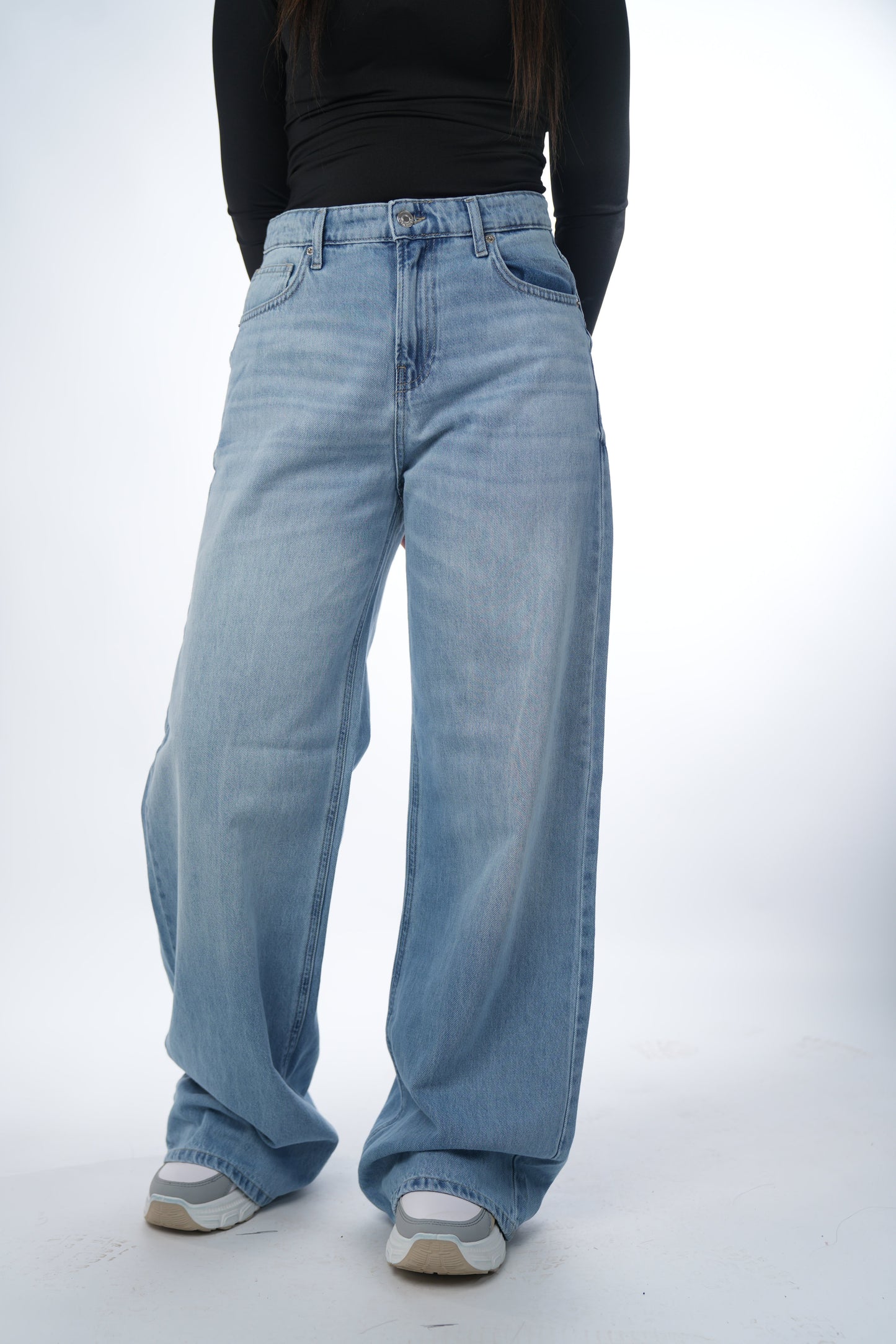 Plain Wide Leg Pants