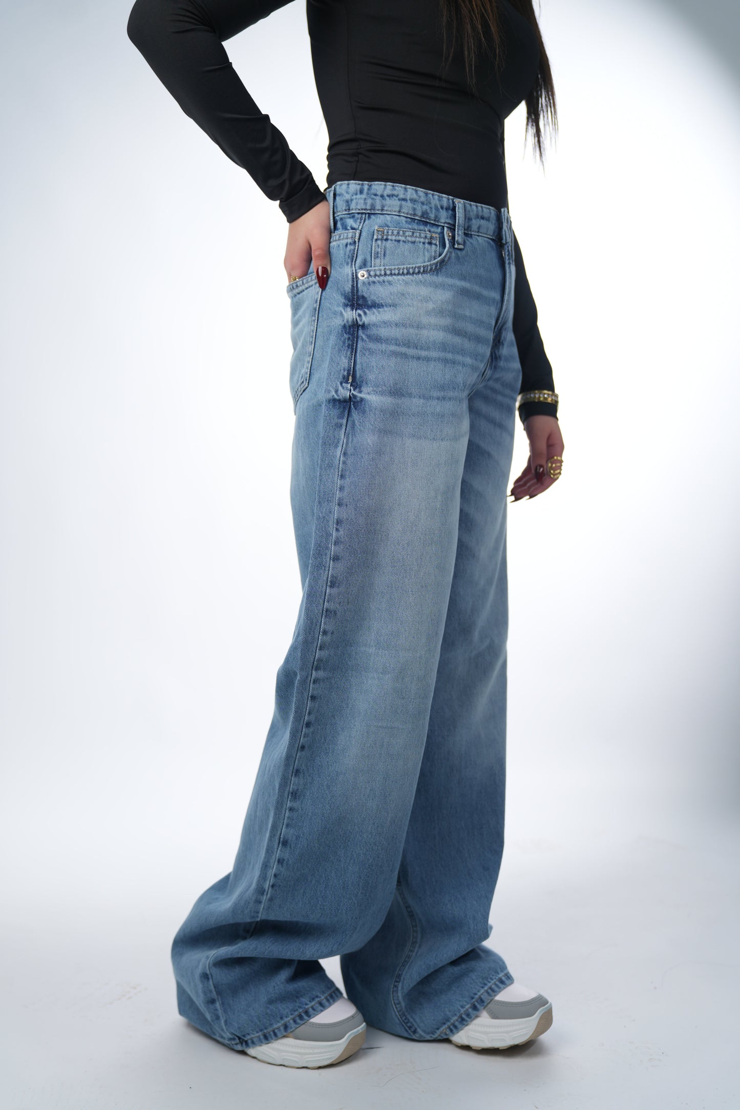 Plain Wide Leg Pants