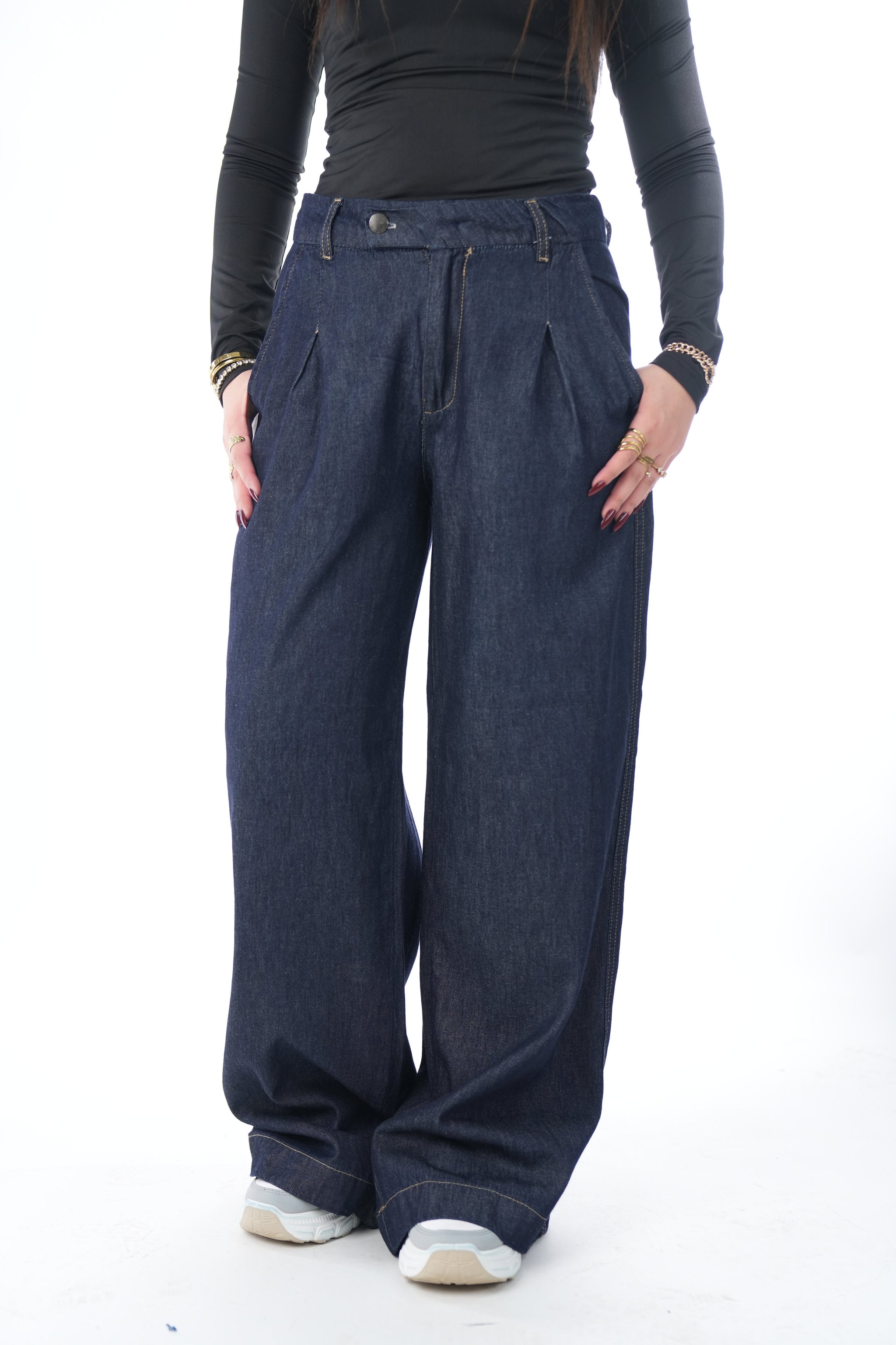 blue-black pants