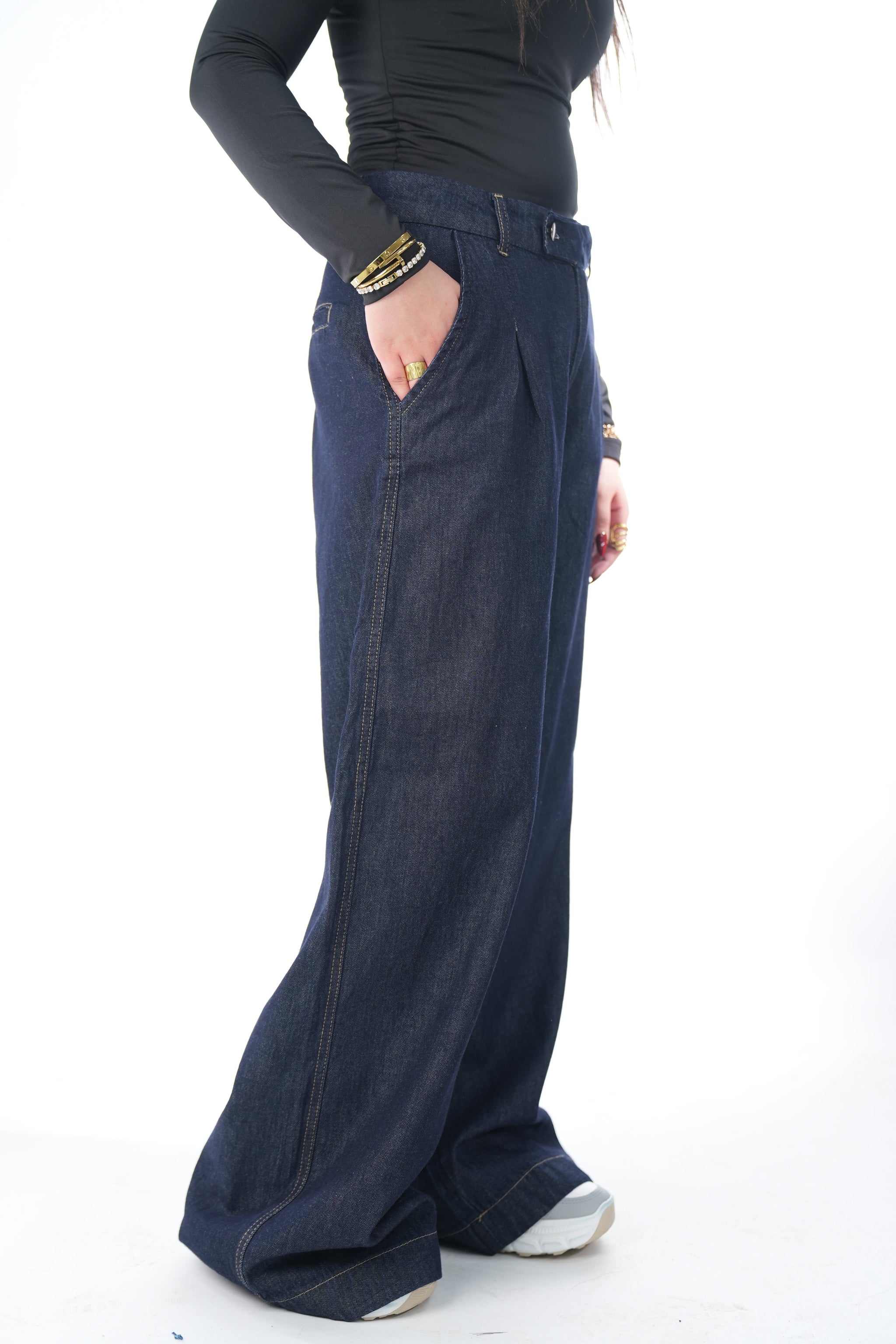 blue-black pants