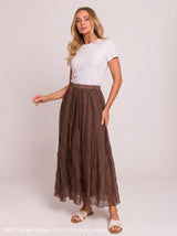 Floral Pleated Skirt