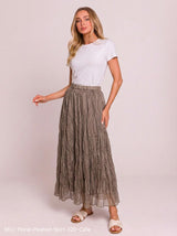 Floral Pleated Skirt