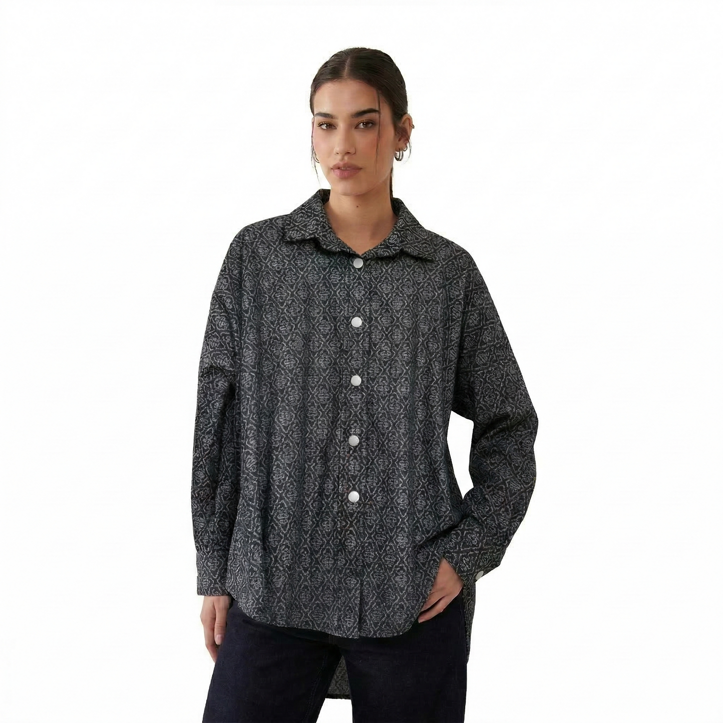Printed Denim Shirt
